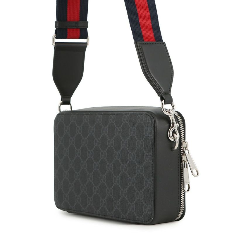 グッチ ショルダーバッグ ミニショルダー GGスプリーム/レザー 774161 GUCCI 黒