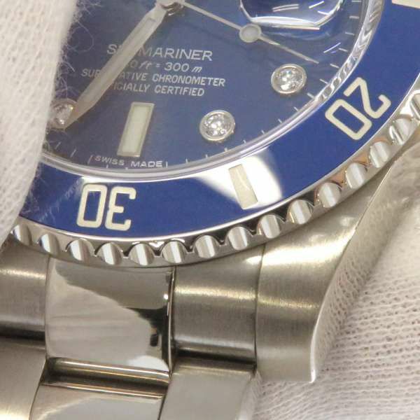 ロレックス サブマリーナ デイト ランダムシリアル ルーレット K18WG 116619GLB ROLEX 腕時計