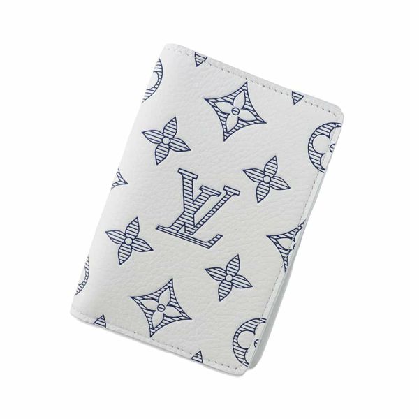 ルイヴィトン カードケース モノグラム・シャドウ オーガナイザー・ドゥ ポッシュ M83377 LOUIS VUITTON ホワイト 白