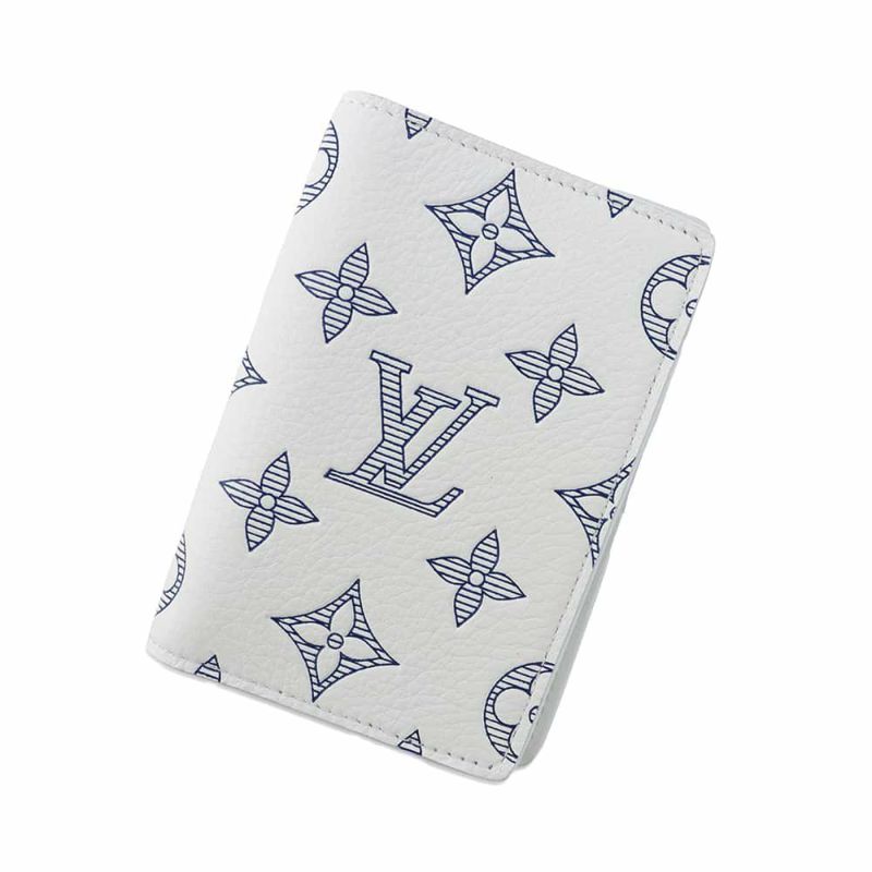 ルイヴィトン カードケース モノグラム・シャドウ オーガナイザー・ドゥ ポッシュ M83377 LOUIS VUITTON ホワイト 白