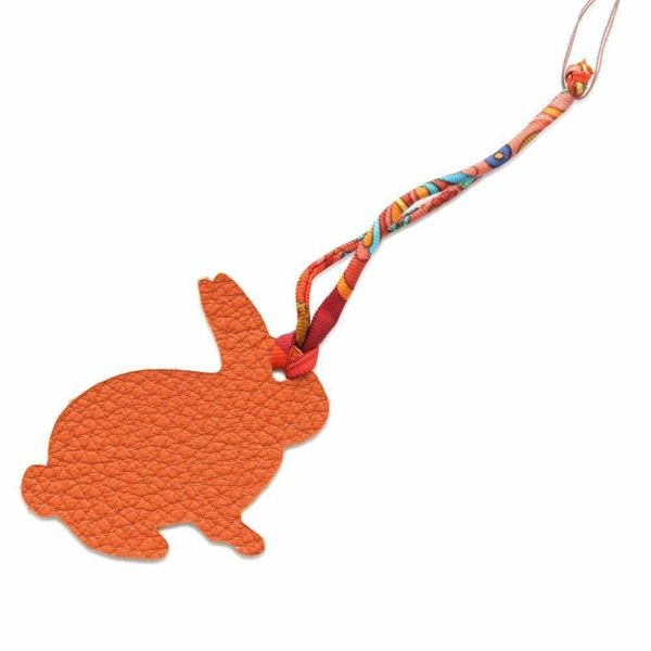 エルメス チャーム プティアッシュ ウサギ マルチカラー トゴ/エプソン HERMES ラビット