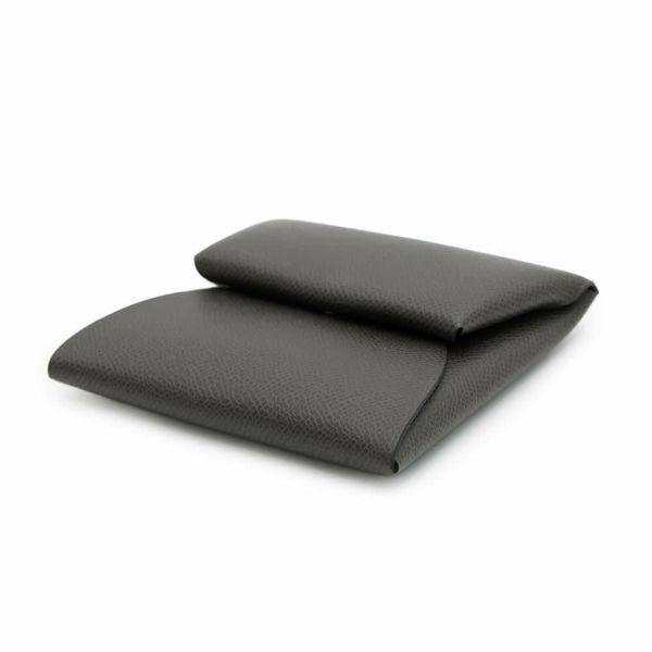 エルメス コインケース バスティア グラファイト ヴォーマダム W刻印 HERMES 財布