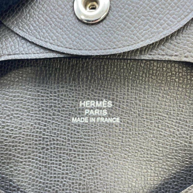 エルメス コインケース バスティア グラファイト ヴォーマダム W刻印 HERMES 財布