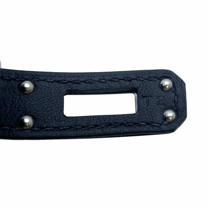 エルメス ブレスレット ケリー・ドゥブルトゥール ブラック/ブラック金具 シェブルミゾル サイズT2 W刻印 ソーブラック 黒