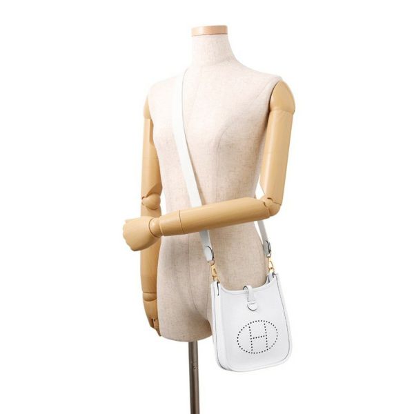 エルメス エブリンTPM 111cm アマゾン ニューホワイト/ゴールド金具 トリヨンクレマンス W刻印