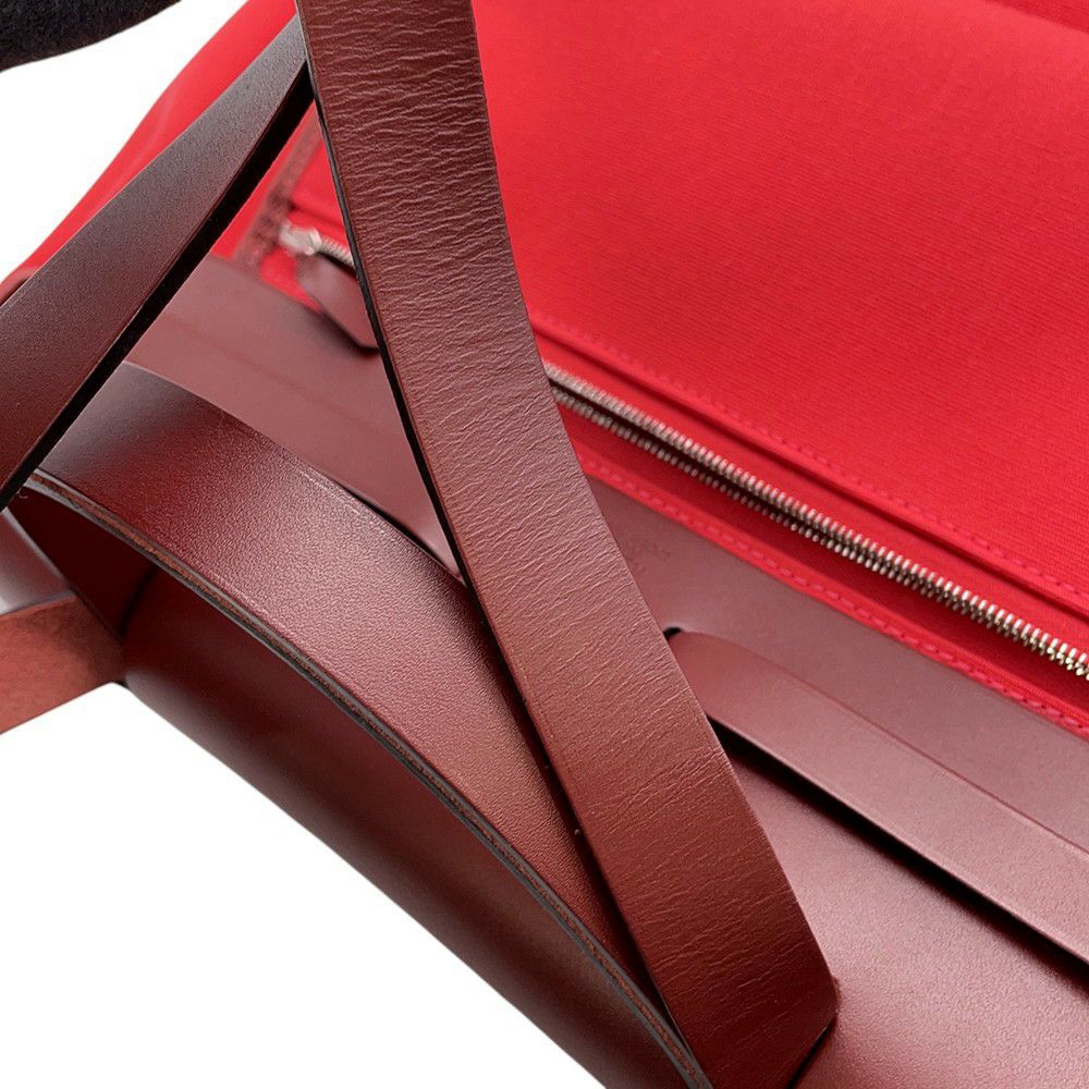 エルメス エールバッグジップPM ルージュセリエ/シルバー金具 トワルオフィシエ/ボックスカーフ B刻印