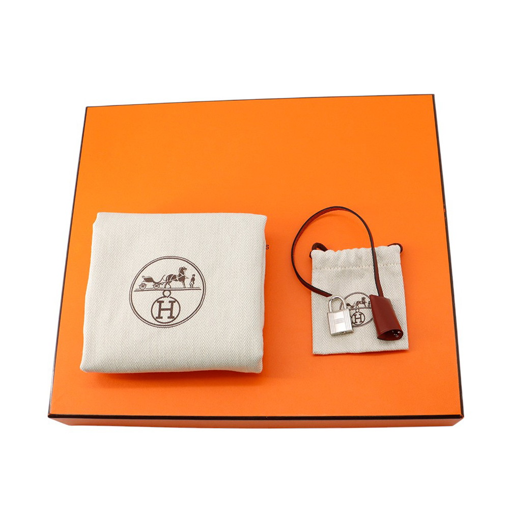 エルメス エールバッグジップPM ルージュセリエ/シルバー金具 トワルオフィシエ/ボックスカーフ B刻印