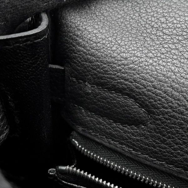 エルメス ハンドバッグ ケリー32 内縫い ブラック/シルバー金具 トゴ □F刻印 2wayショルダー 黒