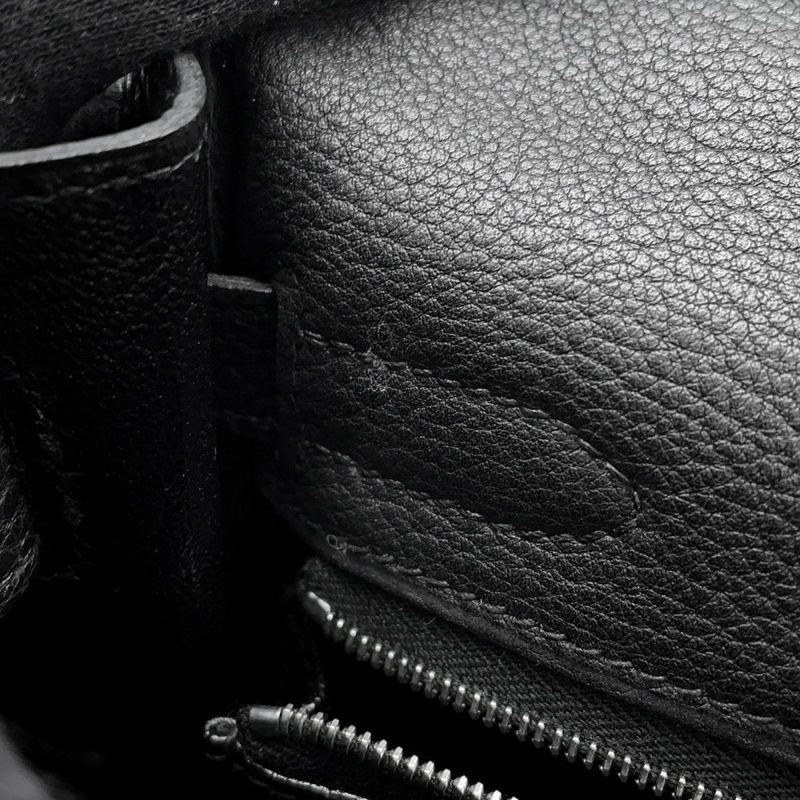 エルメス ハンドバッグ ケリー32 内縫い ブラック/シルバー金具 トゴ □F刻印 2wayショルダー 黒