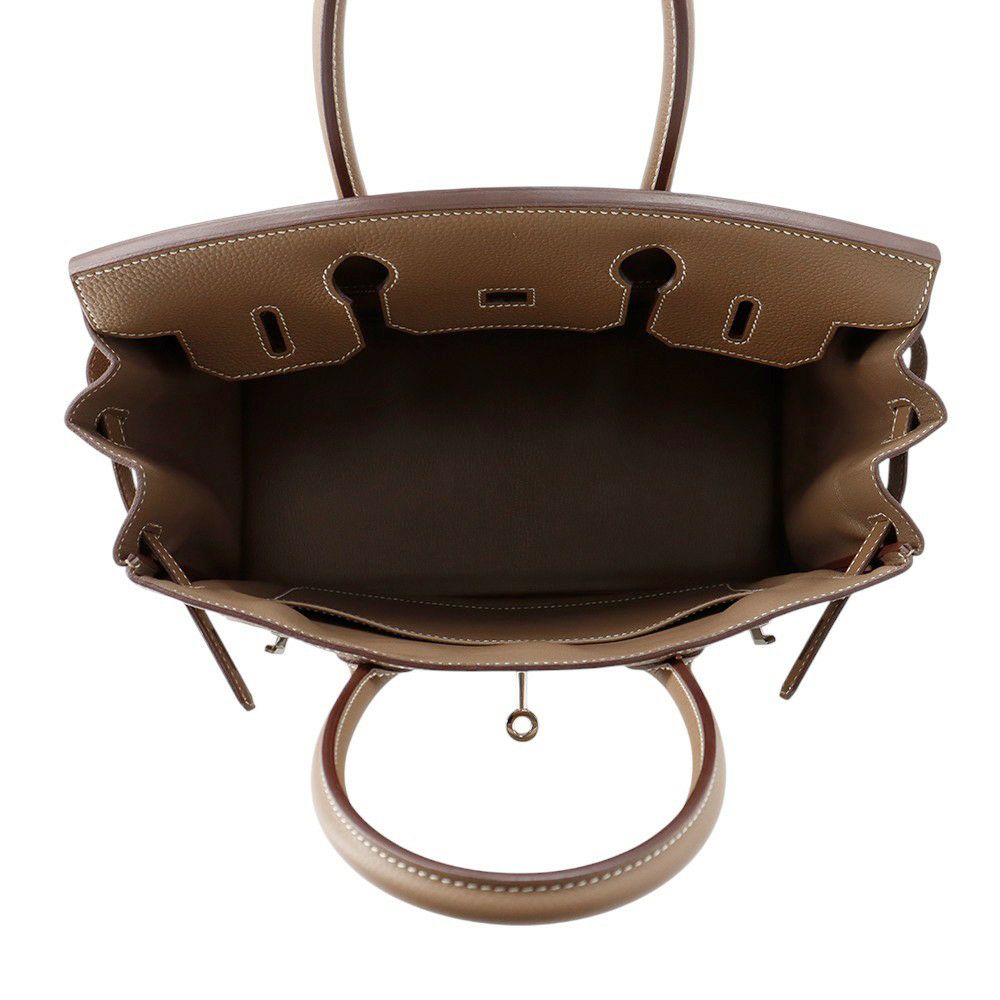 エルメス バーキン30 エトゥープ/シルバー金具 トゴ D刻印 HERMES Birkin ハンドバッグ