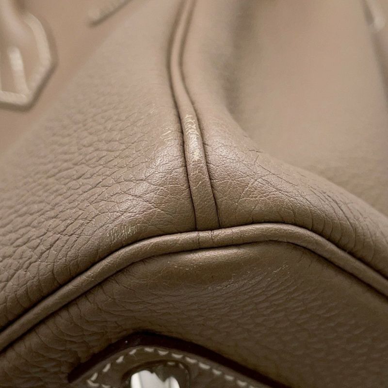 エルメス バーキン30 エトゥープ/シルバー金具 トゴ D刻印 HERMES Birkin ハンドバッグ