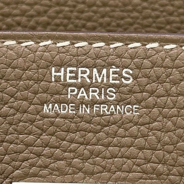 エルメス バーキン30 エトゥープ/シルバー金具 トゴ D刻印 HERMES Birkin ハンドバッグ