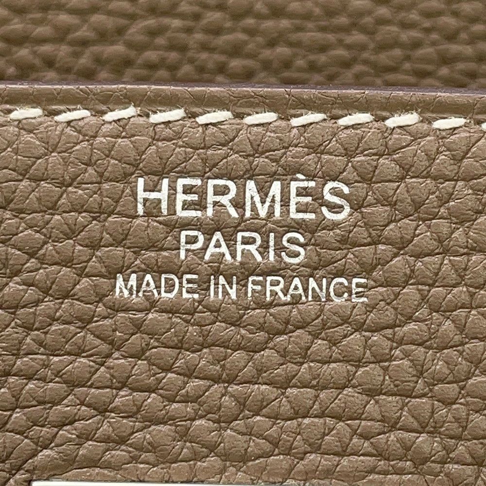 エルメス バーキン30 エトゥープ/シルバー金具 トゴ D刻印 HERMES Birkin ハンドバッグ