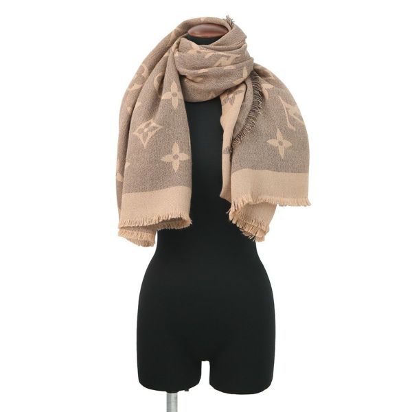 ルイヴィトン ストール ショール モノグラム・ジャイアント カシミヤ/シルク MP2382 LOUIS VUITTON スカーフ