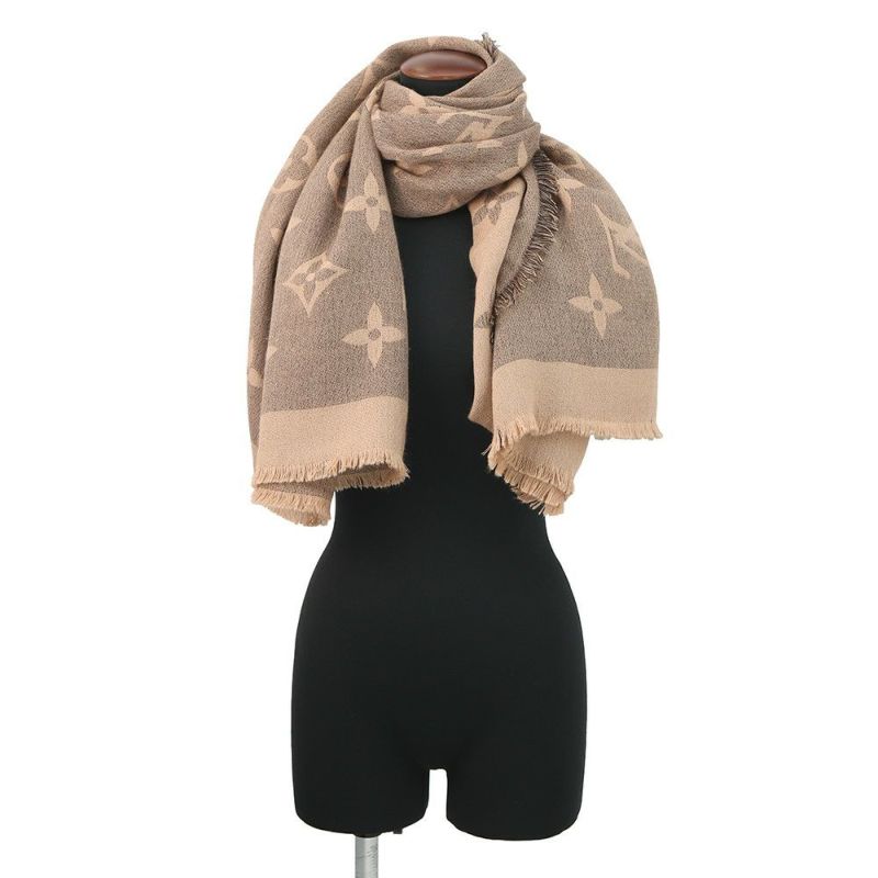 ルイヴィトン ストール ショール モノグラム・ジャイアント カシミヤ/シルク MP2382 LOUIS VUITTON スカーフ