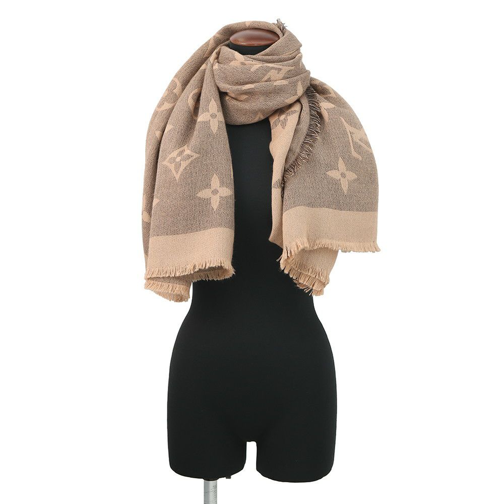 ルイヴィトン ストール ショール モノグラム・ジャイアント カシミヤ/シルク MP2382 LOUIS VUITTON スカーフ