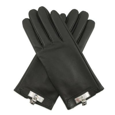 最終値下！正規品HERMES (エルメス) ケリーカデナチャームレザーグローブ エルメス グローブ ケリー カデナチャーム ラムスキン レディース