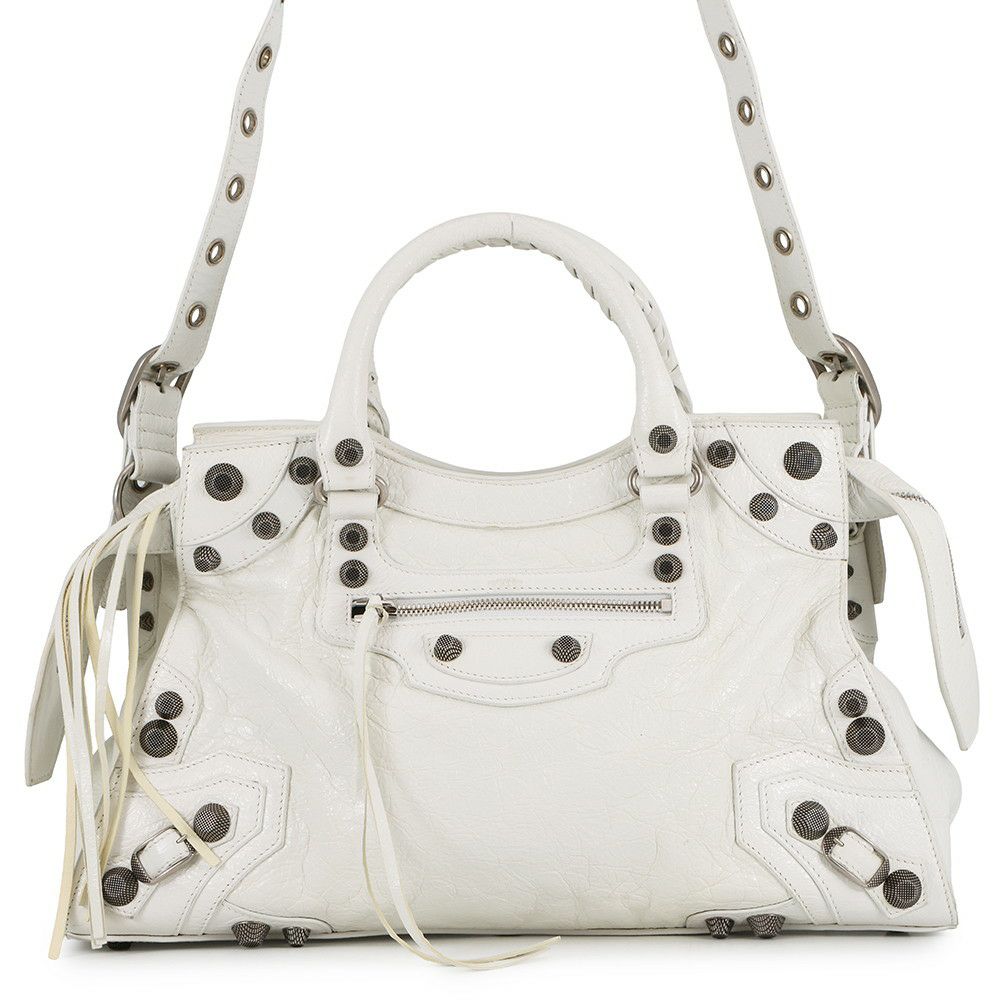 バレンシアガ ハンドバッグ ネオ カゴール シティ ヴィンテージ加工レザー 700451 BALENCIAGA 2way 白