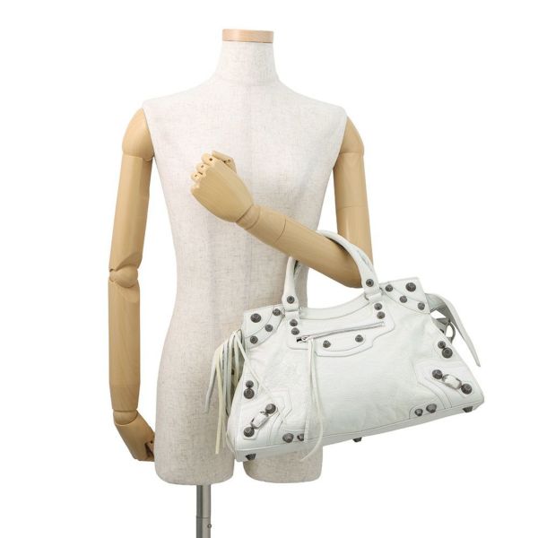 バレンシアガ ハンドバッグ ネオ カゴール シティ ヴィンテージ加工レザー 700451 BALENCIAGA 2way 白