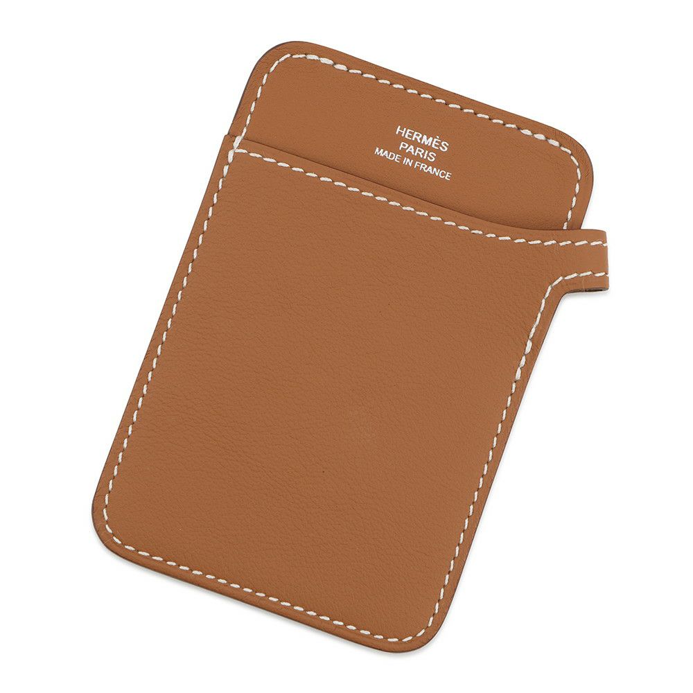 エルメス カードケース  エマン スタンド MagSafe ゴールド スイフト K刻印 マグネット