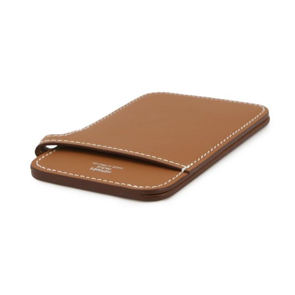 エルメス カードケース  エマン スタンド MagSafe ゴールド スイフト K刻印 マグネット