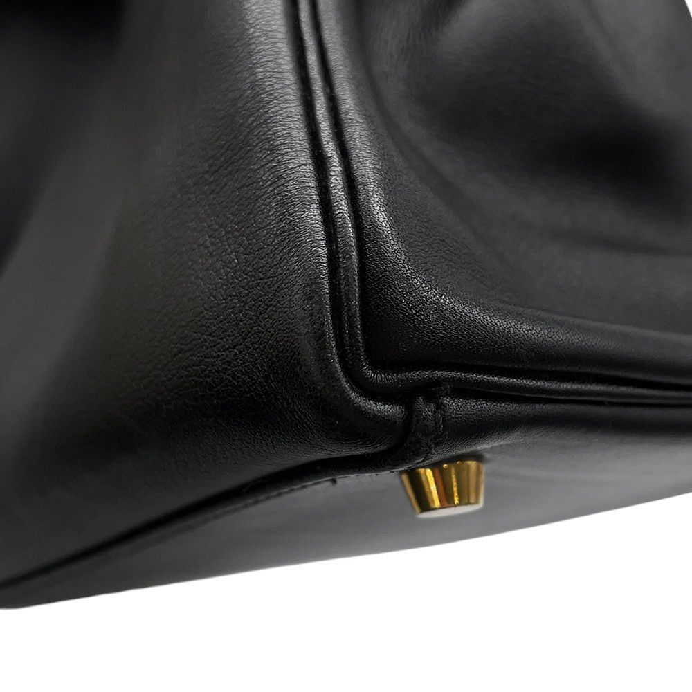 エルメス ハンドバッグ ケリー35 内縫い ブラック/ゴールド金具 ヴォーガリバー Z刻印 HERMES 2wayショルダー 黒