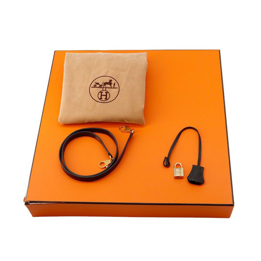 エルメス ハンドバッグ ケリー35 内縫い ブラック/ゴールド金具 ヴォーガリバー Z刻印 HERMES 2wayショルダー 黒