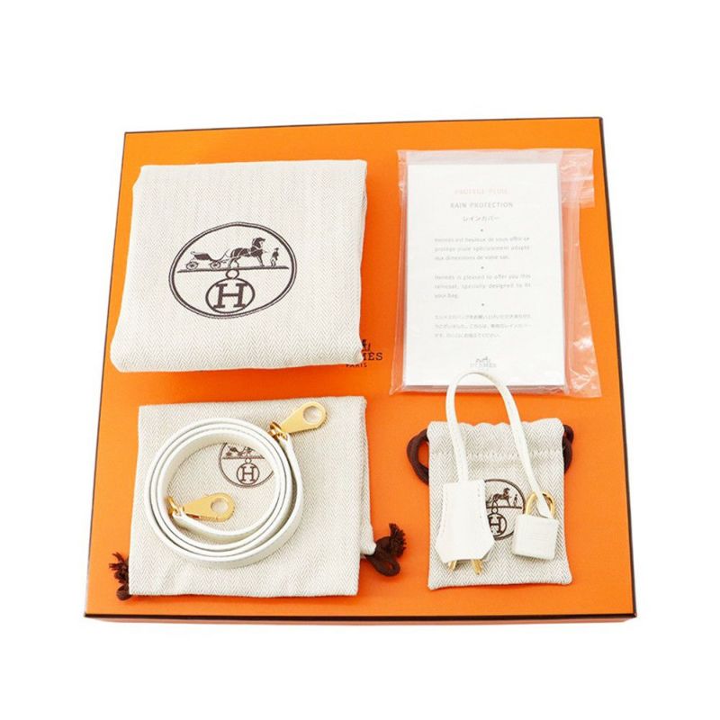 エルメス ボリード1923 25 ニューホワイト/ゴールド金具 エバーカラー B刻印 HERMES 2wayショルダー 白