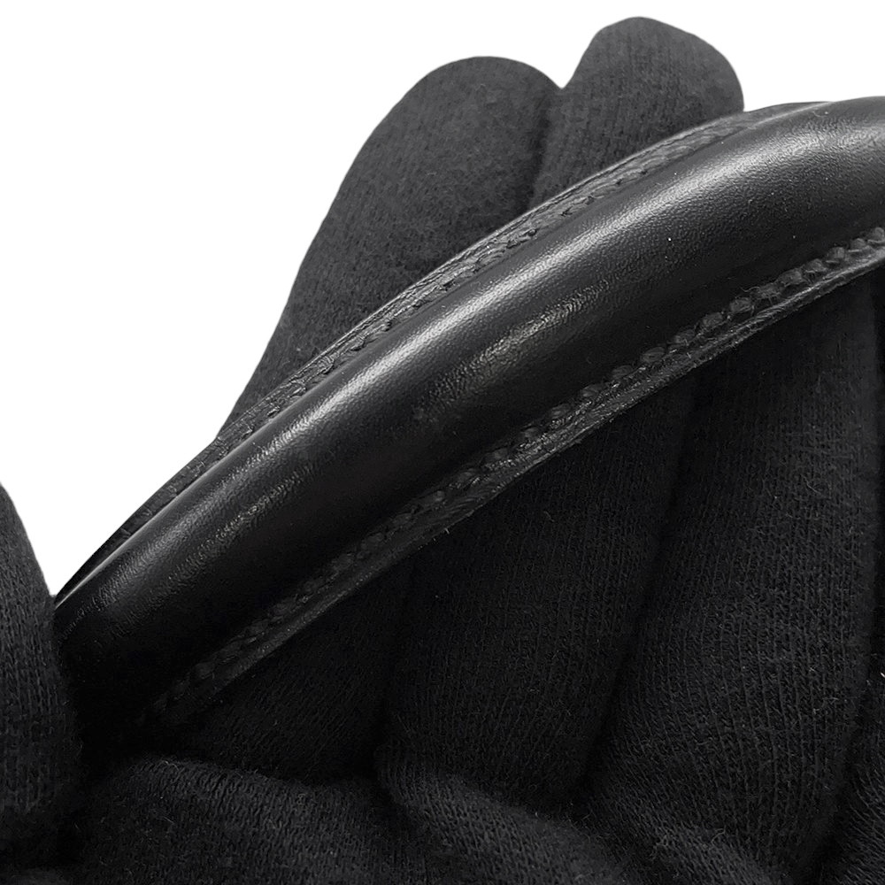 エルメス ハンドバッグ ケリー32 外縫い ブラック/ゴールド金具 ボックスカーフ 〇W刻印 2wayショルダー 黒