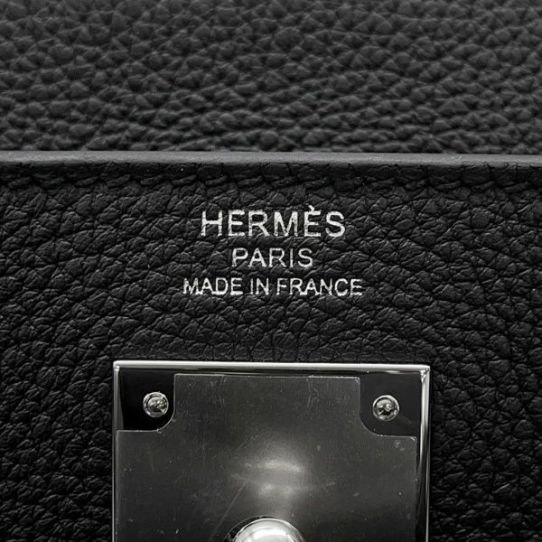 エルメス ハンドバッグ ケリー28 内縫い ブラック/シルバー金具 トゴ K刻印 2wayショルダー 黒
