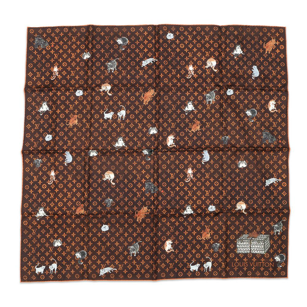 ルイヴィトン スカーフ カレ・キャットグラム トランスフォームド・モノグラム シルク MP2266 LOUIS VUITTON 2019クルーズ