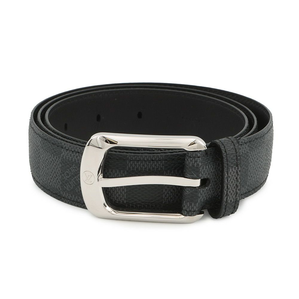 ルイヴィトン ベルト ダミエ・グラフィット サンチュール・エリプス サイズ95 M6821 LOUIS VUITTON ヴィトン メンズ 黒 ブラック