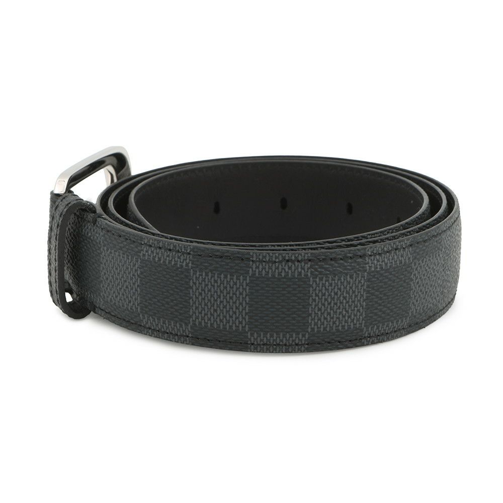 ルイヴィトン ベルト ダミエ・グラフィット サンチュール・エリプス サイズ95 M6821 LOUIS VUITTON ヴィトン メンズ 黒 ブラック