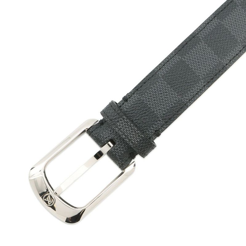 ルイヴィトン ベルト ダミエ・グラフィット サンチュール・エリプス サイズ95 M6821 LOUIS VUITTON ヴィトン メンズ 黒 ブラック