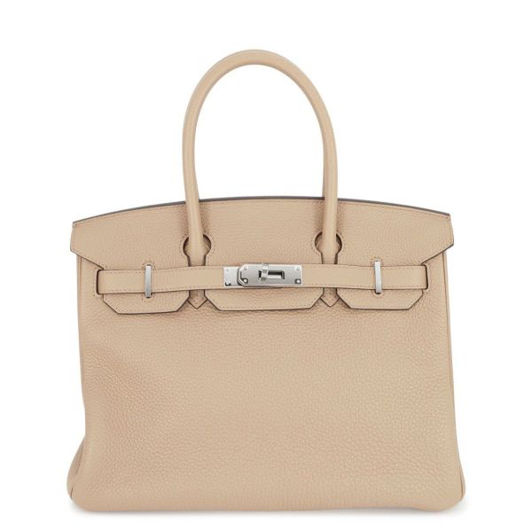 エルメス バーキン30 ベージュマルファ/シルバー金具 トゴ B刻印 HERMES Birkin ハンドバッグ