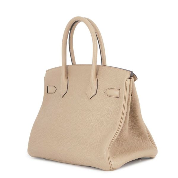 エルメス バーキン30 ベージュマルファ/シルバー金具 トゴ B刻印 HERMES Birkin ハンドバッグ