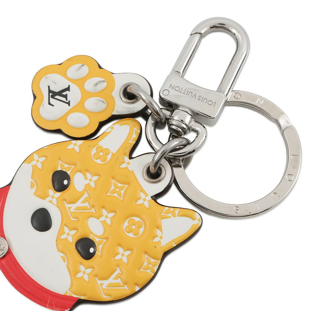 ルイヴィトン キーホルダー ポルト クレ・LV シバ モノグラム/ミンクファー M01199 ヴィトン チャーム