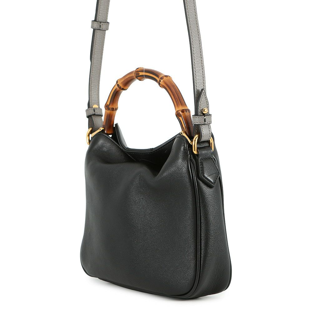 グッチ ハンドバッグ ダイアナ バンブー スモール レザー 746251 GUCCI 2wayショルダーバッグ 黒