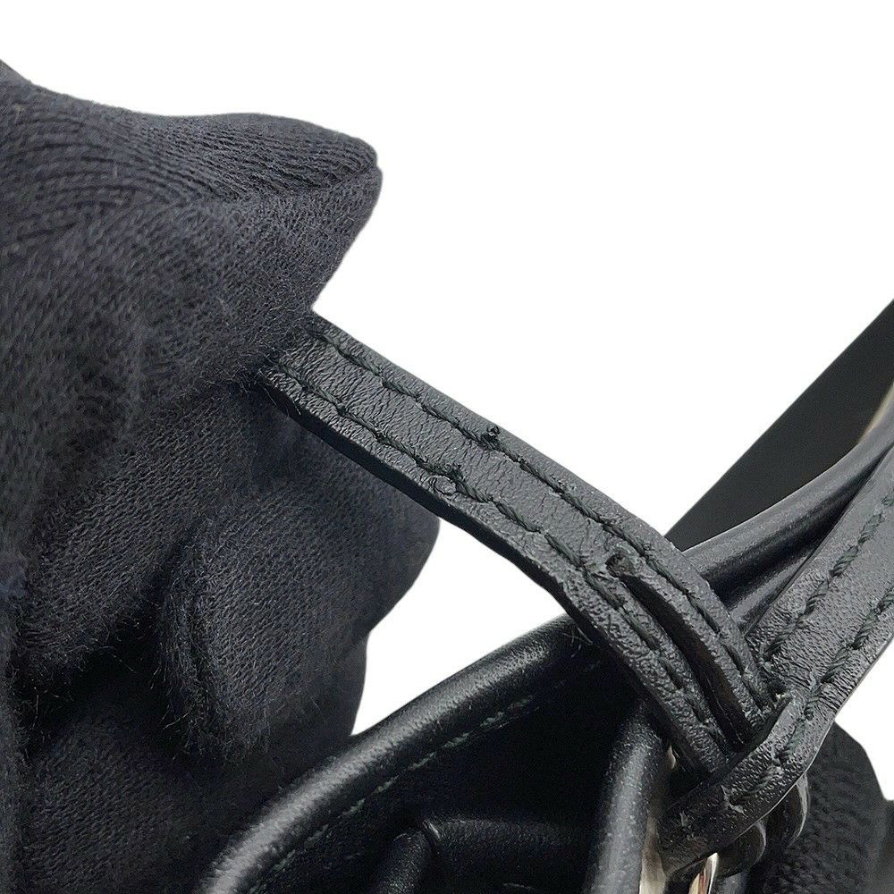 バレンシアガ ハンドバッグ ネイビーカバ XS 390346 BALENCIAGA バッグ ポーチ付き 黒 白