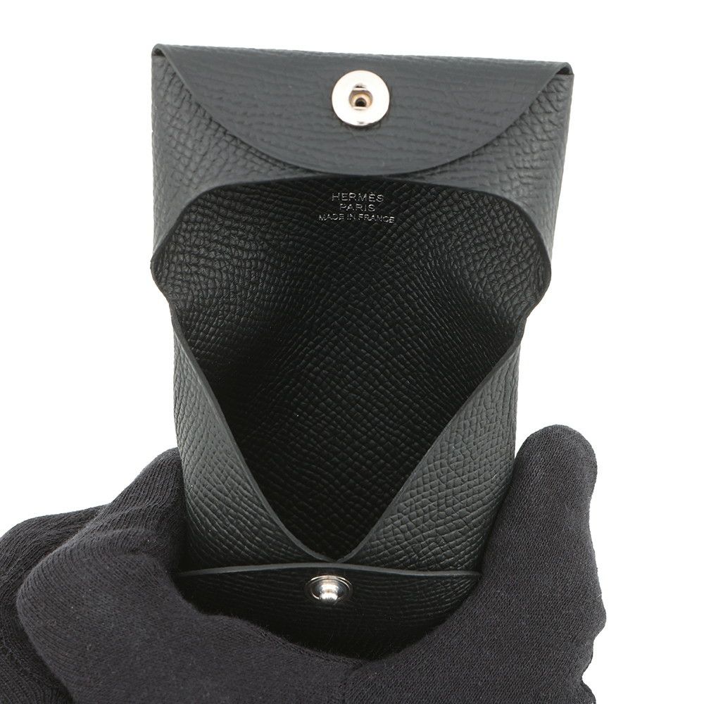 エルメス コインケース バスティア ブラック エプソン B刻印 HERMES 財布