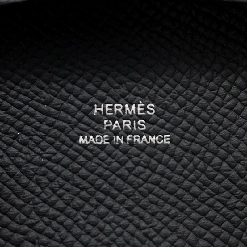 エルメス コインケース バスティア ブラック エプソン B刻印 HERMES 財布