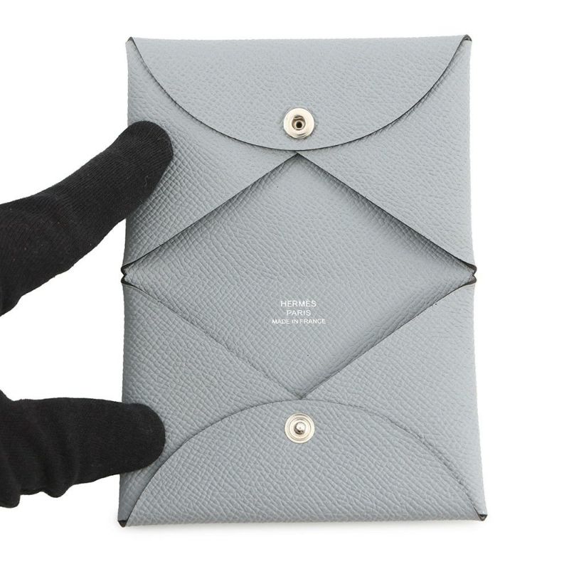 エルメス カードケース カルヴィ グリパンタン エプソン W刻印 HERMES 名刺入れ