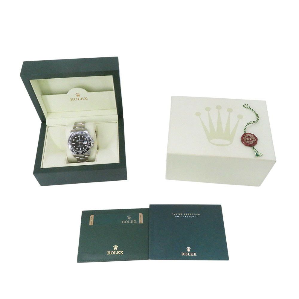 ロレックス GMTマスター2 デイト ランダムシリアル ルーレット 116710LN ROLEX 腕時計 黒文字盤