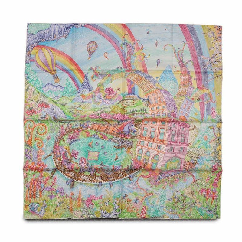 エルメス カレ90 カレ フォーブルの狂気 les folies du faubourg HERMES カシミヤ スカーフ 2024秋冬