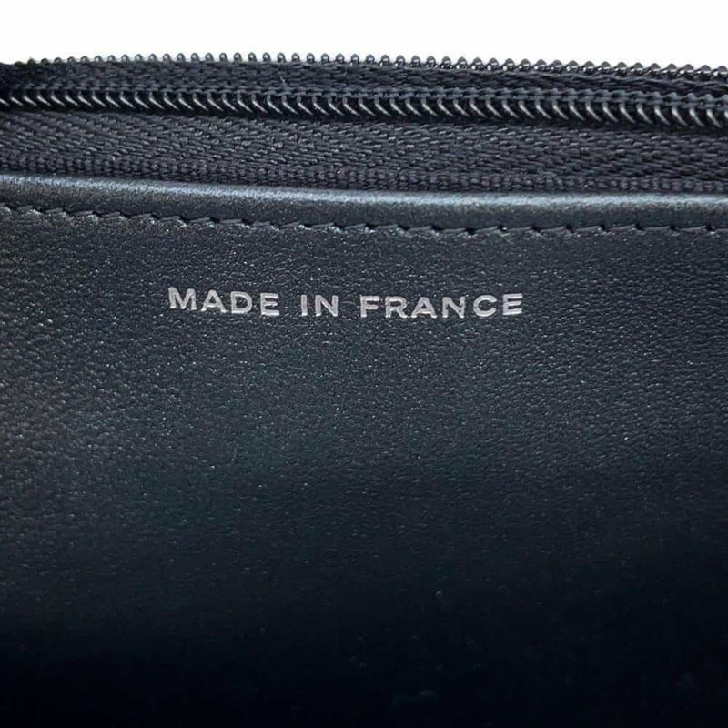 シャネル チェーンウォレット クラシック マトラッセ ココマーク ラムスキン AP0250 CHANEL 財布 黒