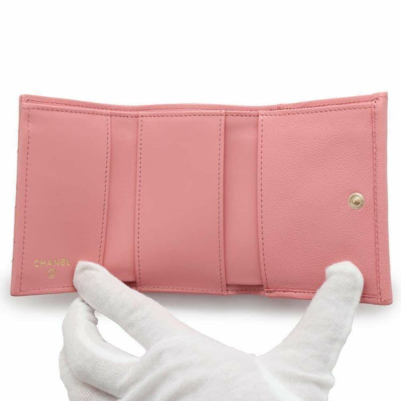 シャネル 三つ折り財布 マトラッセ ココマーク クラシック スモール フラップ ウォレット AP0230 CHANEL 財布