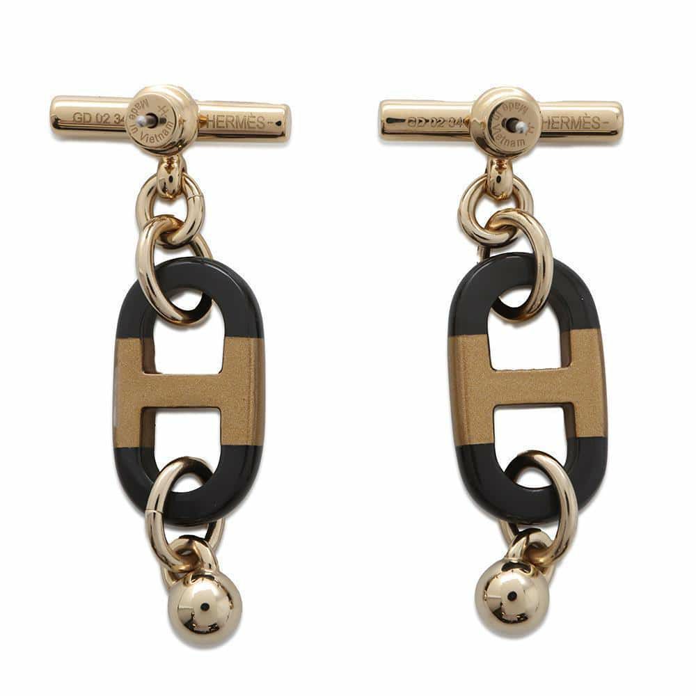 エルメス ピアス シュル・メール バッファローホーン メタル HERMES アクセサリー