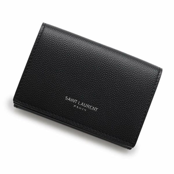 サンローランパリ 三つ折り財布 タイニーウォレット レザー 459996 SAINT LAURENT PARIS 財布 黒