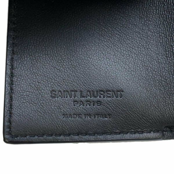 サンローランパリ 三つ折り財布 タイニーウォレット レザー 459996 SAINT LAURENT PARIS 財布 黒