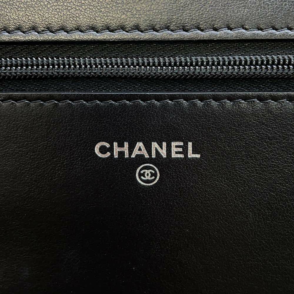 シャネル チェーンウォレット マトラッセ ココマーク スターモチーフ ラインストーン スエード CHANEL 黒